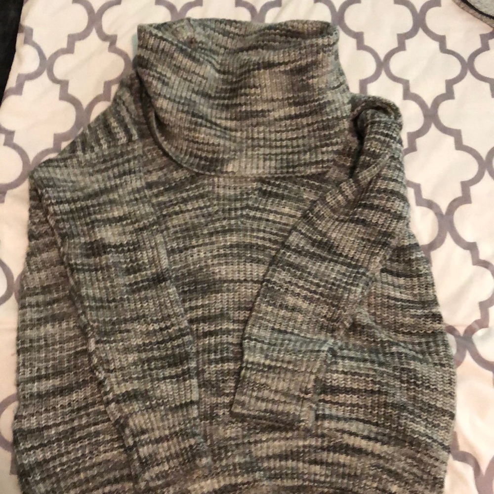 Grey cowl neck sweater